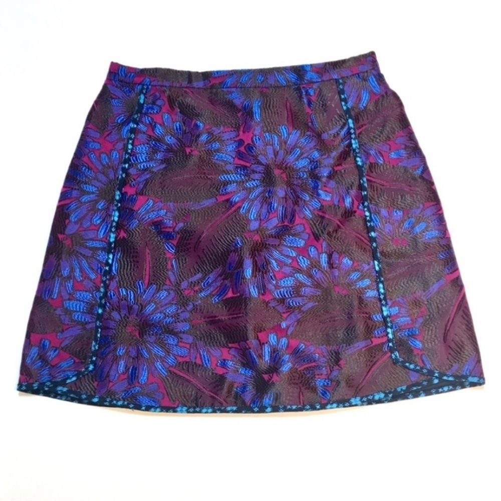 J. Crew Midnight Floral Jacquard Skirt 2